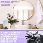 Disney The Nightmare Before Christmas LED Table Mirror for Girls, Teens, Women with Trinket Tray, Halloween Bedroom Decor, Gifts for Women (Grey)