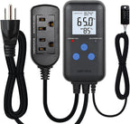 Digital Humidity Controller, Pre-Wired Humidity Controlled Dual Stage Outlets for Mushroom Growing, Reptile, Grow Tent, Humidifier/Dehumidifier