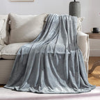 JIAHANNHA Grey Throw Blankets, Fleece Blanket Throw Size 50"×60", Super Soft by JIAHANNHA
