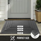 HIYARD Sturdy Front Door Mat, Absorbent Muddy Dirt Resist Welcome Door Mats - Image 6