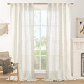 LAMIT Cream Linen Curtains for Living Room 84 inch Length 2 Panels, Light by LAMIT