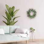 24" Artificial Lavender Floral Spring Wreath with Green Leaves