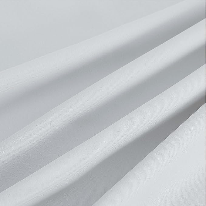 NICETOWN Room Darkening Draperies Curtains Panels, 2 Panels Greyish White W52 x - Image 8