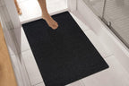 Luul Home Non Slip Dark Gray Solid Rubber Back Thin Door Mat for Entryway 2x3 for Kitchen, Rug for Bathroom, Stain Resistant Easy Cleaning Non Shedding Carpet Dark Gray 2 x 3
