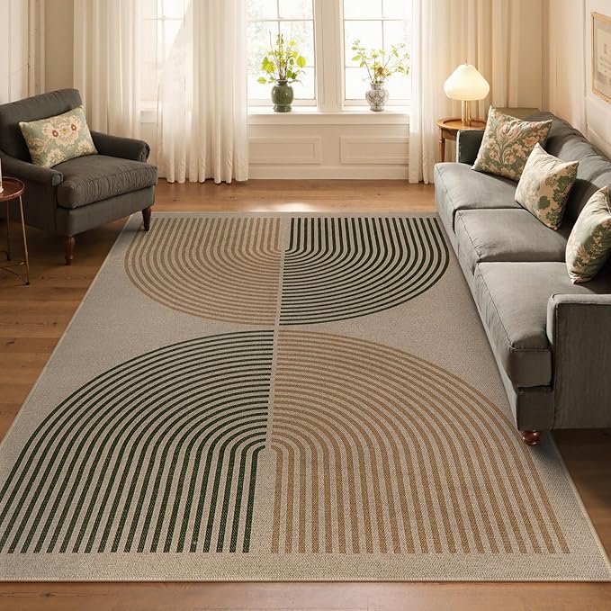 Lahome Modern Rainbow Easy Jute Rug, Washable 5x7 Area Rugs - Image 6