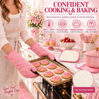 10 Pcs Pink Bow Kitchen Decor and Accessories Set, Coquette Kitchen Style