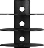 Cheetah TV Wall Mount 3 Shelf Bracket, with 15ft HDMI Cable, Three 18x16-Inch Black Components Shelves Under TV for Cable Box, Blu Ray Player, Stereo AV, AS3B