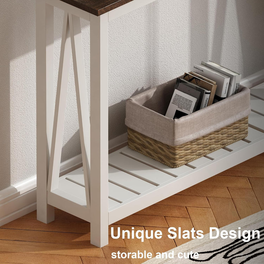 ChooChoo Farmhouse Console Table, Narrow Sofa Table for Entryway, 40 Inch