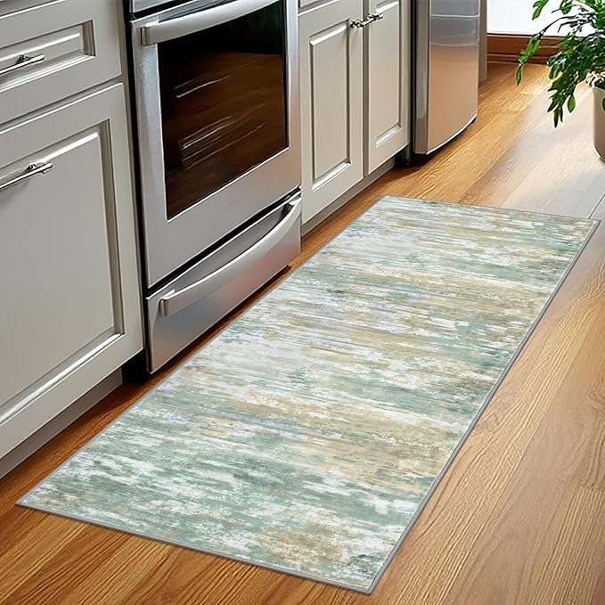 KOZYFLY Kitchen Runner Rug for Hallway Non-Slip Modern Abstract Runner Rug 2x5 - Image 3