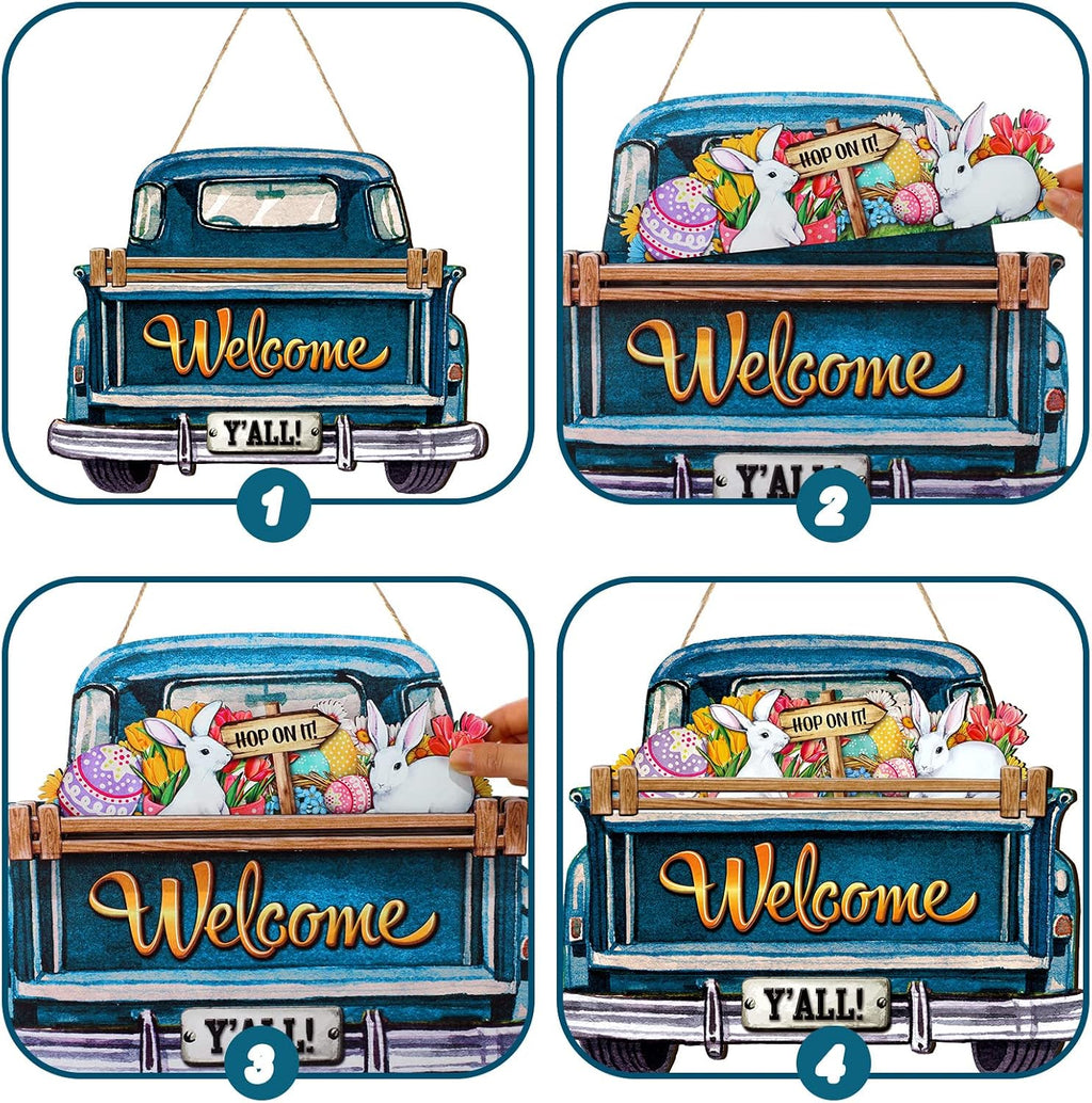Ferraycle Interchange Welcome Sign All Seasonal Front Door Truck Wreaths
