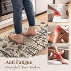 KIMODE Anti Fatigue Kitchen Mats for Floor,Farmhouse Kitchen Rugs Sets of 2