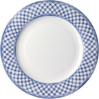 Mikasa Kiley Bone China Lightweight Chip Resistant 16 Piece Dinnerware Set, Service for 4,Blue and White