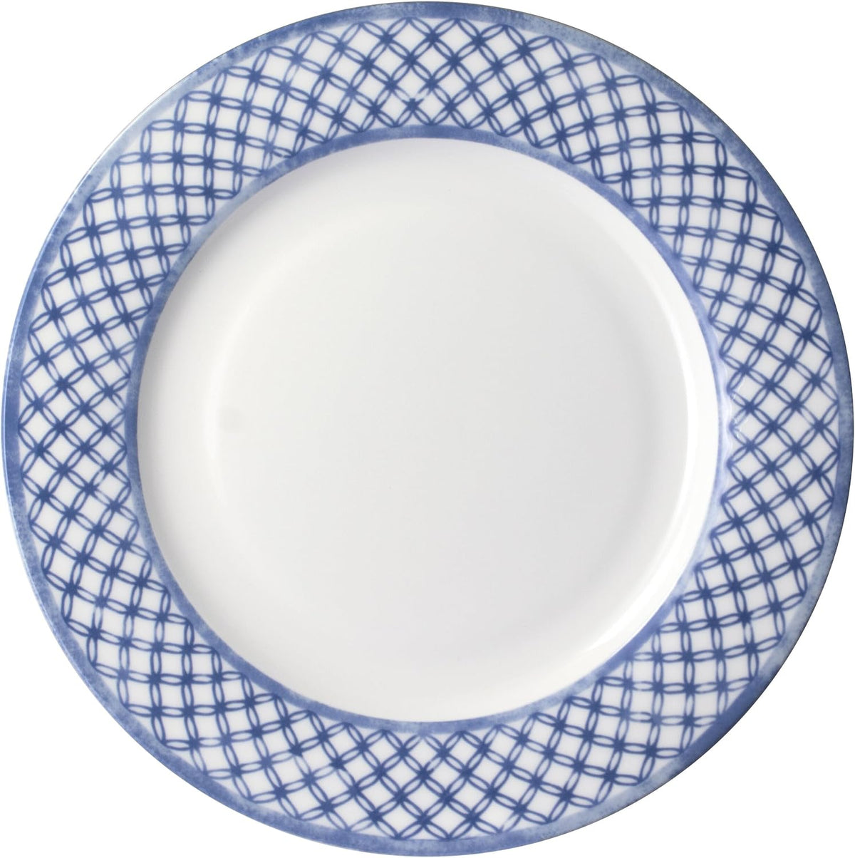 Mikasa Kiley Bone China Lightweight Chip Resistant 16 Piece Dinnerware Set, Service for 4,Blue and White