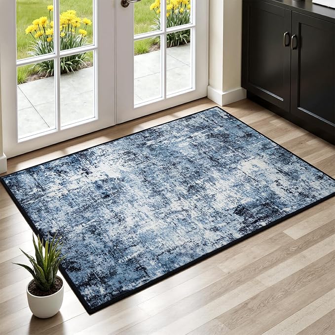 Rugflix 2x3 Entrance Rugs, Entry Rug Washable Non-Slip Stain-Resistant Low Pile by RugflixAreaRugs