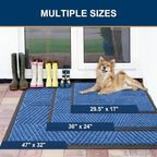 Smiry Front Door Mat Outside Entrance, Heavy Duty Sturdy Natural Rubber Doormat - Image 2