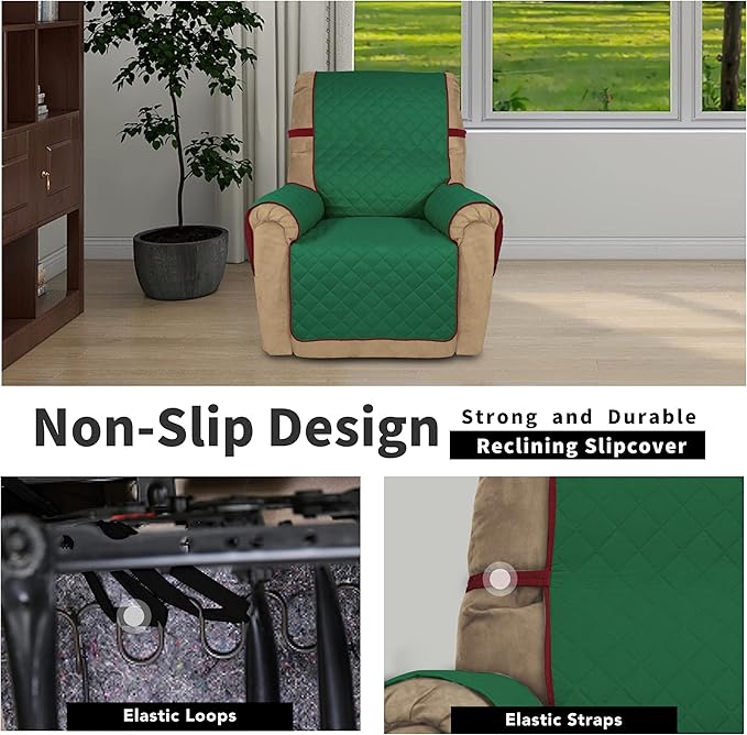 Easy-Going Recliner Chair Slipcover Reversible Sofa Cover Water Resistant Couch - Image 3