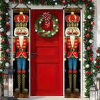 BlissYard Nutcracker Christmas Porch Banner Decorations 71 x 12 Inch Soldier Model Nutcracker Banners Front Door Hanging Banner Entryway Xmas Winter for Wall Fireplace Party Holiday Home Kids Decor