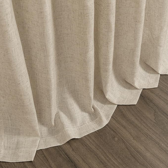 Taupe Burlywood Linen Curtains 80 Inch Length - Image 9