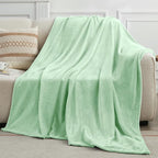 KMUSET Sage Green Fleece Blanket - Image 3