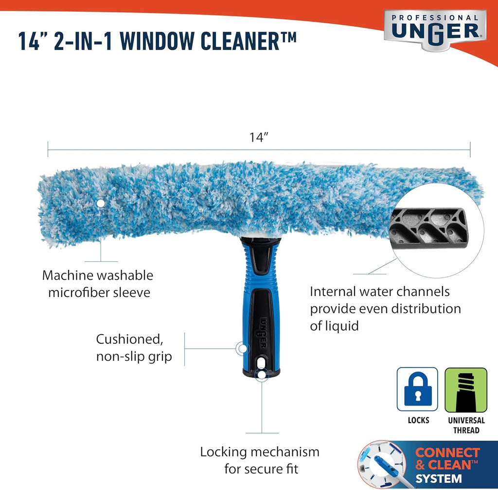 Unger Professional 14" Window Squeegee and Scrubber