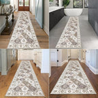 HEBE Hallway Runner Rug 2'x10' Washable Vintage Distressed Area Rugs Non Slip - Image 5