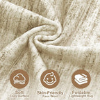 Nakagishi 5X7 Area Rugs Living Room: Washable Large Vintage Rug Neutral - Image 3