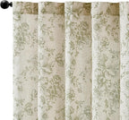 jinchan Linen Blend Floral Curtains - Image 7