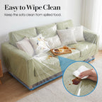10 Pcs Plastic Couch Cover for Moving, Clear Sofa Protector 94"W x 185"L
