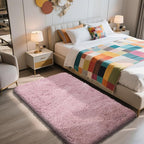Shag Area Rug for Bedroom 3x5, Blush Fluffy Area Rugs for Living Room, Soft by yulidayang