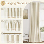 Guken 100% Blackout Curtains 80 Inch Length 2 Panels Set - Image 6