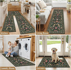 HEBE Boho Kitchen Rugs Set of 3, Non Slip Washable Kitchen Mats for Floor