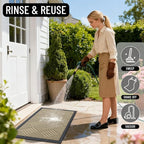 OLANLY Front Door Mat Outside Entrance 71x23, Heavy Duty Sturdy Natural Rubber - Image 7