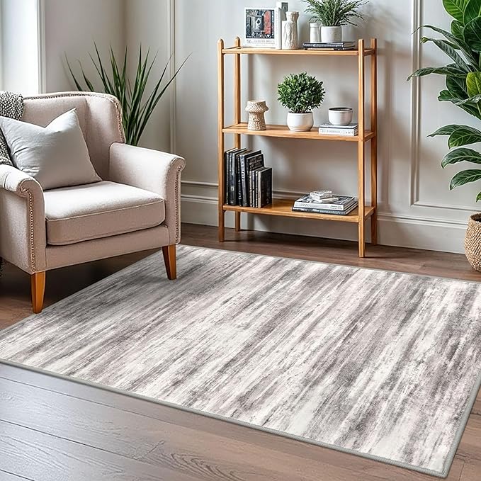 KOZYFLY Abstract Modern Washable 3x5 Area Rug Non-Slip Large Kitchen & Entryway - Image 7