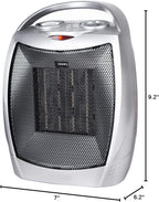 Portable Electric Space Heater 450W, Ceramic Room Heater with Tip-over and Overheat Protection, Fast Heating for Indoor Office Home, ETL Certified