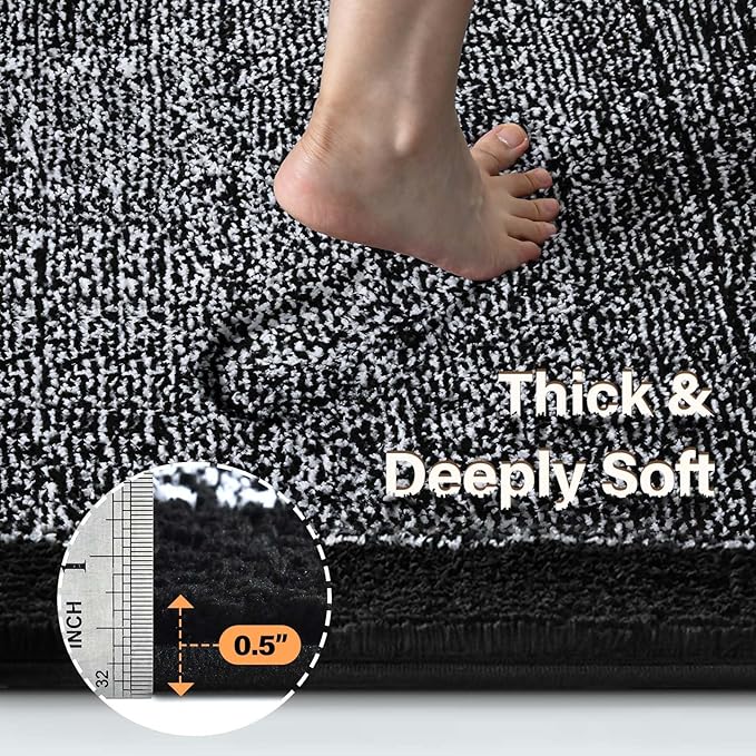 48x32 Large Bathroom Rugs Washable Non Slip, Soft Absorbent Quick Dry Mats - Image 4