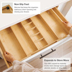 KitchenEdge Utensil & Junk Drawer Organizer, 16-28 in, Bamboo