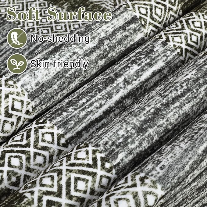 GarveeHome Modern Geometric Area Rug 5x7 Distressed Bordered Rug Washable Non - Image 4