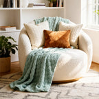 Bedsure Checkered Fleece Throw Blanket,Cute Home Decor,Sage Green,50"×60"