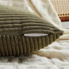 Fancy Homi 2 Packs Olive Green Samll Decorative Throw Pillow Covers 14x14 Inch - Image 4
