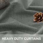 Dark Grey Curtains 108 Inches Long 2 Panels Set - Image 3