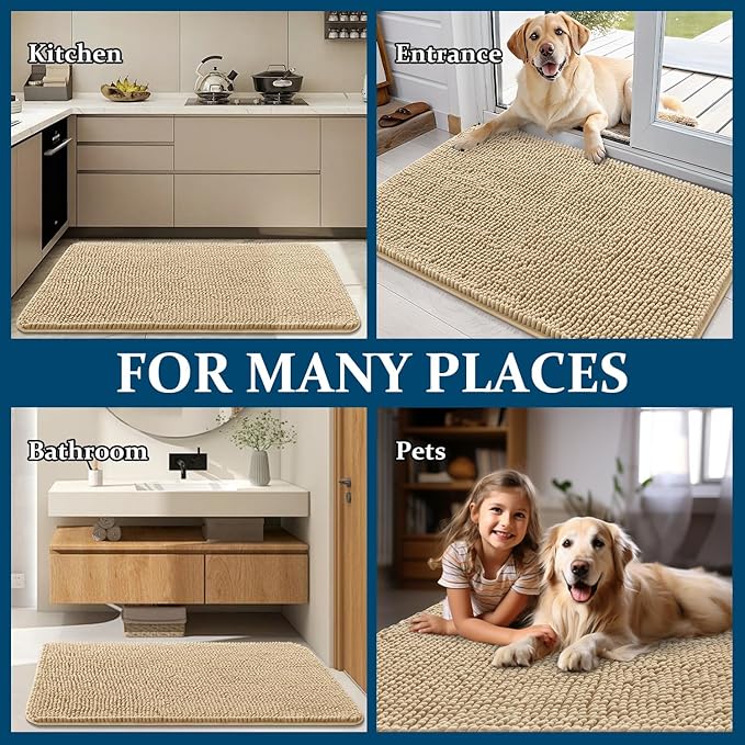OLANLY Dog Door Mat for Muddy Paws 44x32, Absorbs Moisture and Dirt, Absorbent - Image 8