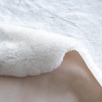 ORINOVA White Faux Rabbit Fluffy Fur Area Rugs - Image 8