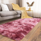 Soft Runner Rugs for Bedroom Hallways, 2x6 Tie-Dyed Blush Pink Fluffy Shag - Image 5