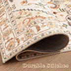 SERISSA Boho Area Rug 8x10 Light Yellow, Washable Large Rugs - Image 7