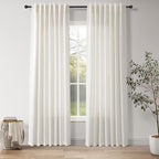 Nanspring Natural Linen Curtains 84 Inch Length 2 Panels Set by Nanspring