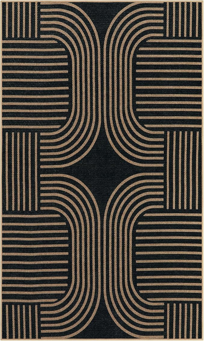 Lahome Enfys Modern Geometric Outdoor Easy Jute Rug, 3x5 Indoor Outdoor Rugs - Image 7