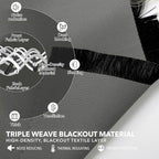 Deconovo Blackout Curtain Panels Window Draperies Rod Pocket/Back Tab Curtains - Image 3