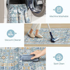 Madane Runner Rug 2'6''x8' Kitchen Runner, Hallway Runner Printed Vintage - Image 4