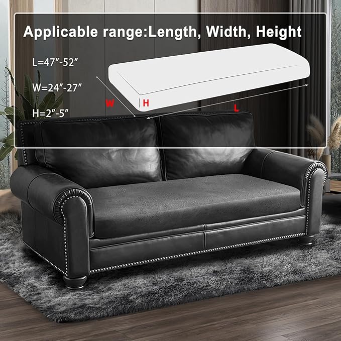 Leather Look Couch Cushion Covers Sofa Seat Slipcovers Sets Couches Furniture - Image 3