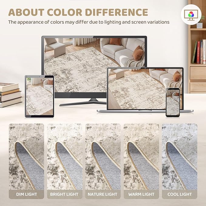 UERMEI 10x14 Area Rug Living Room Rugs - Image 4